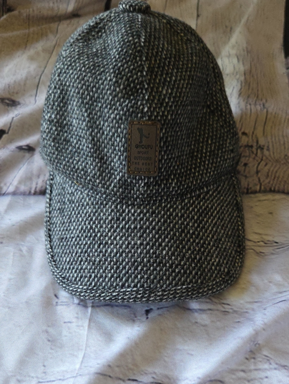 Gyoufu Gray Tweed Golf Cap with Ear Flaps